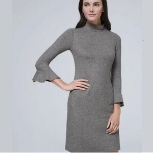 White House Black Market Knit Flutter Sleeve Dress